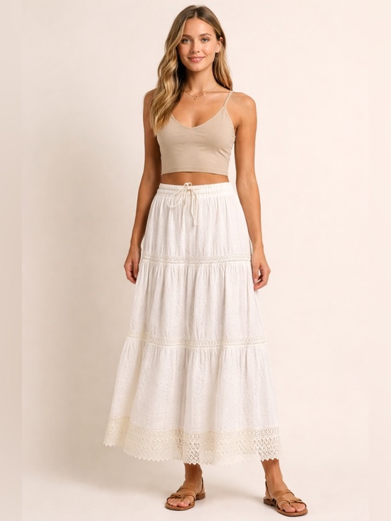 Roxy Dresses & Skirts - Roxy Boho Prairie Cotton Maxi Skirt